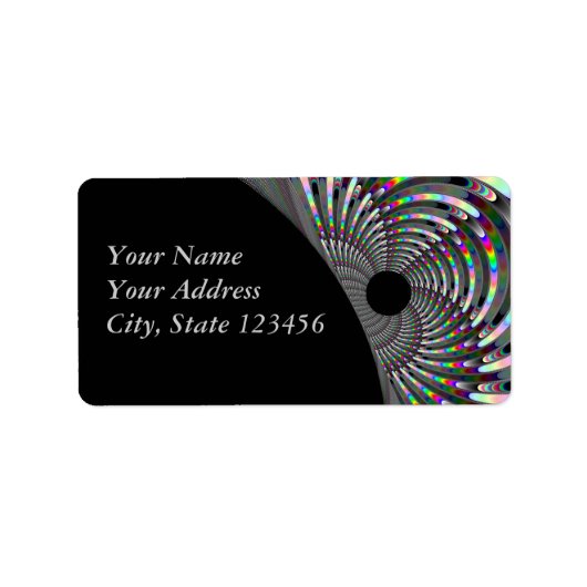 Art Deco Fraktal Adressaufkleber (Vorne)