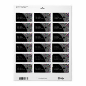 Art Deco Fraktal Adressaufkleber (Vorne)