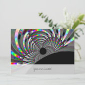 Art Deco Fraktal Einladung (Stehend Vorderseite)