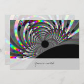 Art Deco Fraktal Einladung (Vorne/Hinten)