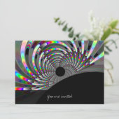 Art Deco Fraktal Einladung (Stehend Vorderseite)