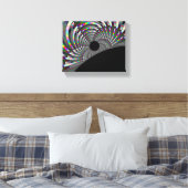 Art Deco Fraktal Leinwanddruck (Insitu (Schlafzimmer))