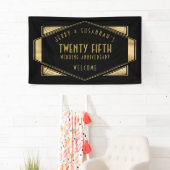 Art Deco Frame 25 Jahre alt heißt Gold Black Banner (Insitu)