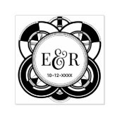 Art Deco Frame Ampersand Couple 2 Initial Monogram Permastempel (Design)