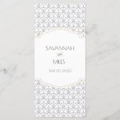 Art Deco Frame anpassbare Menükarte (Rückseite)