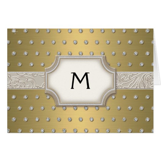 Art Deco Frame Champagne Silver Jewel Dots (Vorderseite (Horizontal))