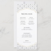 Art Deco Frame Hochzeitsprogramme (Rückseite)