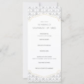 Art Deco Frame Hochzeitsprogramme (Vorderseite)