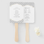 Art Deco Frame Hochzeitsprogramme Fächer (Vorne und Hinten)