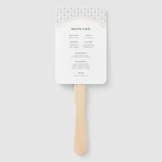 Art Deco Frame Hochzeitsprogramme Fächer (Rückseite)