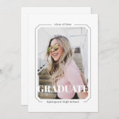 Art Deco Frame Minimalistisch Modernes Abschluss F Ankündigung (Vorne/Hinten)