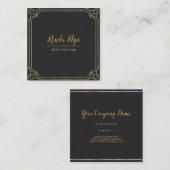 Art Deco Frame Quadratische Visitenkarte (Vorne/Hinten)