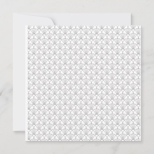 Art Deco Frame Square Einladung Hochzeit (Rückseite)