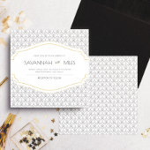 Art Deco Frame Square Einladung Hochzeit