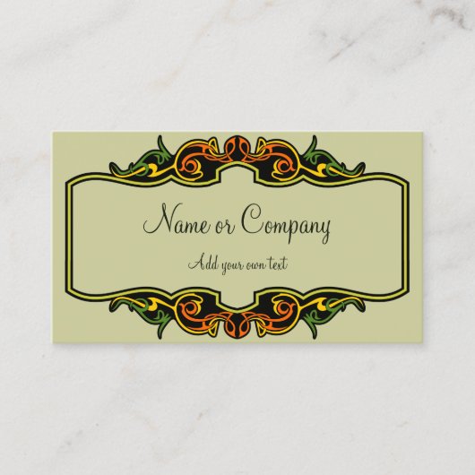 Art Deco Frame Visitenkarte (Vorderseite)