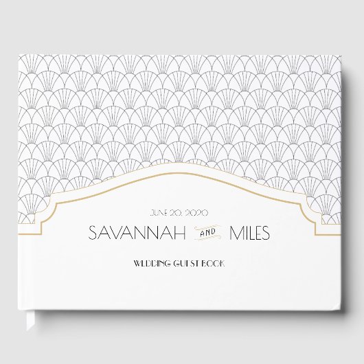 Art Deco Frame Wedding Gästebuch (Vorderseite)