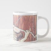 Art Deco Französisch Frau mit Violinmusik Lover Jumbo-Tasse (Rechts)