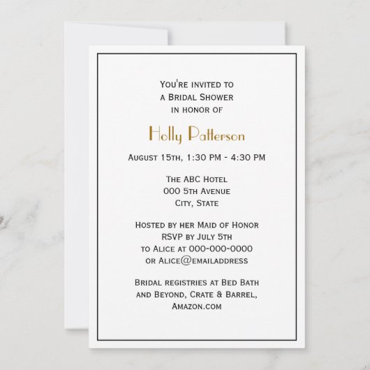 Art Deco Frau in Big Hat Gloves RL Einladung (Rückseite)