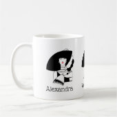 Art Deco Frau in Big Hat Gloves RL Kaffeetasse (Links)