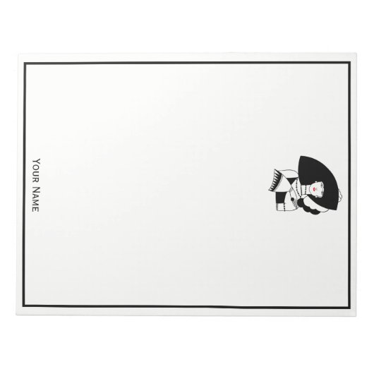 Art Deco Frau in Big Hat Gloves RL Notizblock (Vorderseite)