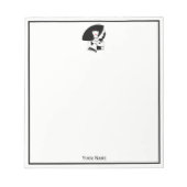 Art Deco Frau in Big Hat Gloves RL Notizblock (Vorderseite)