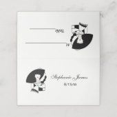 Art Deco Frau in Big Hat Gloves RL Platzkarte (Außenseite Aufgefaltet)