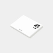 Art Deco Frau in Big Hat Gloves RL Post-it Klebezettel (angewinkelt)