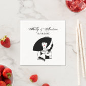 Art Deco Frau in Big Hat Gloves RL Serviette (Beispiel)