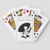 Art Deco Frau in Big Hat Gloves RL Spielkarten (Rückseite)