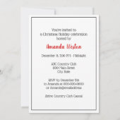 Art Deco Frau in Big Hat Gloves RL Weihnachten Wei Einladung (Rückseite)