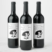 Art Deco Frau in Big Hat Gloves RL Weinetikett (Flaschen)