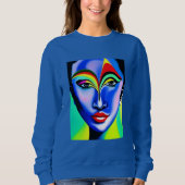 Art Deco Frau Sweatshirt (Vorderseite)