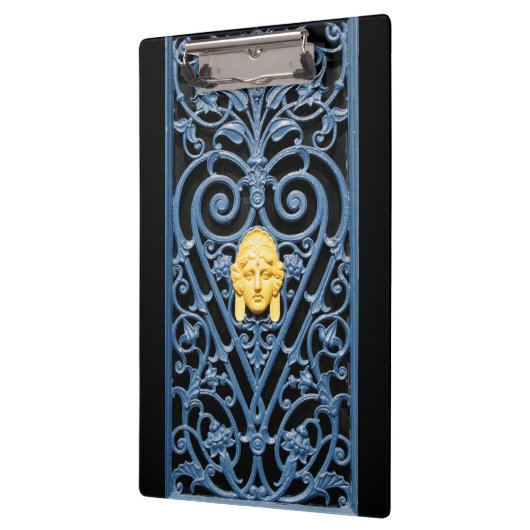 Art Deco Frauen Kopf Herz Schuhpappe aus Schmiedee Klemmbrett (Links)