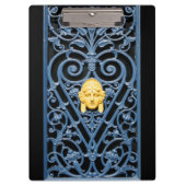 Art Deco Frauen Kopf Herz Schuhpappe aus Schmiedee Klemmbrett (Vorderseite)