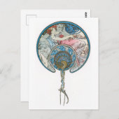 Art Deco Frauenkarte Vintage Illustration Postkart Postkarte (Vorne/Hinten)