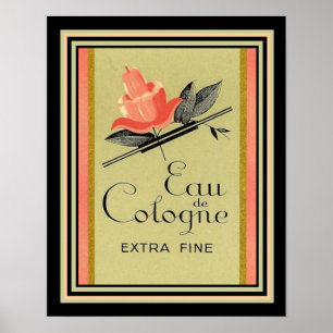 Art Deco French Cologne Ad 16 x 20 Poster