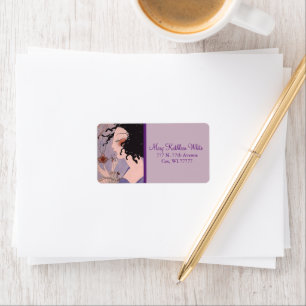 Art Deco French Parfum Ad Address Labels Adressaufkleber