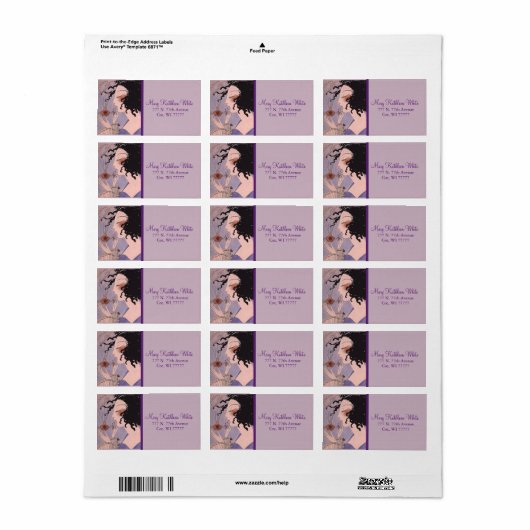 Art Deco French Parfum Ad Address Labels Adressaufkleber (Vorne)