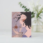 Art Deco French Parfum Ad Postcard Postkarte (Stehend Vorderseite)