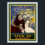 Art Deco French Radiola Poster 12 x 16<br><div class="desc">Nice,  Vintage,  French Deco Advertisement for Radiola 12 x 16</div>