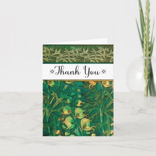 Art Deco Garden Vielen Dank Dankeskarte (Vorderseite)