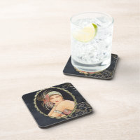 Art Deco Gatsby 1920er Flapper Girl Untersetzer