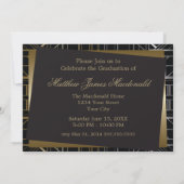 Art Deco Gatsby Abschluss Einladung (Rückseite)