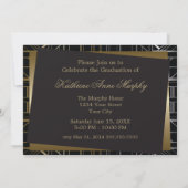 Art Deco Gatsby Abschluss Einladung (Rückseite)