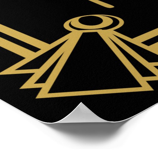 Art Deco Gatsby "Bitte verlass Rat" Drucken Poster (Ecke)