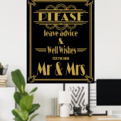 Art Deco Gatsby "Bitte verlass Rat" Drucken Poster (Heimbüro)