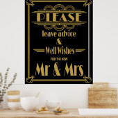 Art Deco Gatsby "Bitte verlass Rat" Drucken Poster (Küche)