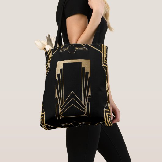 Art Deco Gatsby Black & Gold Design Tasche (Von Nahem)