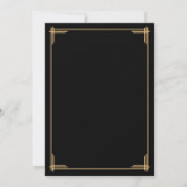 Art Deco Gatsby Black Save the Date Cards Einladung (Rückseite)