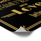 Art Deco Gatsby Bless der Esstisch Poster (Ecke)